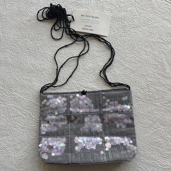 Giorgio Beverly Hills Handbags - New York Glitz Giorgio Beverly Hills Beaded Mesh Sequin Evening Bag